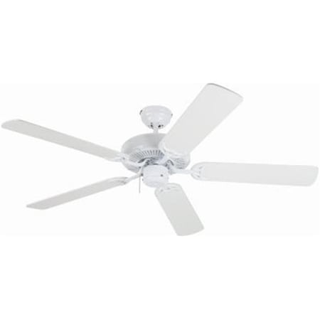 Brightbomb 7802448 52 in. White Finish Contractors Choice Professional 5 Blade Ceiling Fan BR573859